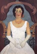 Frida Kahlo Portrait of a Woman in White oil on canvas